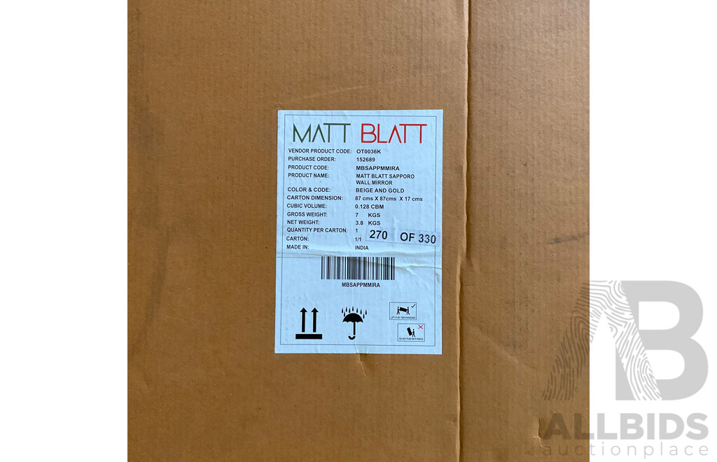 MATT BLATT Sapporo Wall Mirror - ORP $238.00