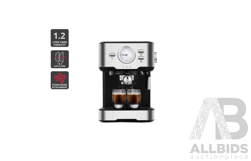 KOGAN (KAESSPCOFFA) Espresso Manual Coffee Machine (Stainless Steel) - ORP $199.99