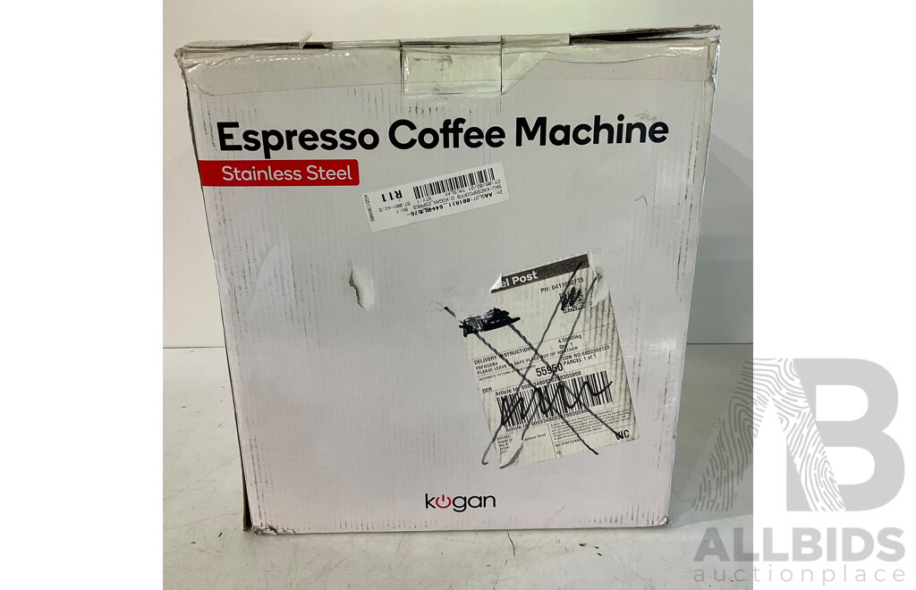 KOGAN (KAESSPCOFFA) Espresso Manual Coffee Machine (Stainless Steel) - ORP $199.99