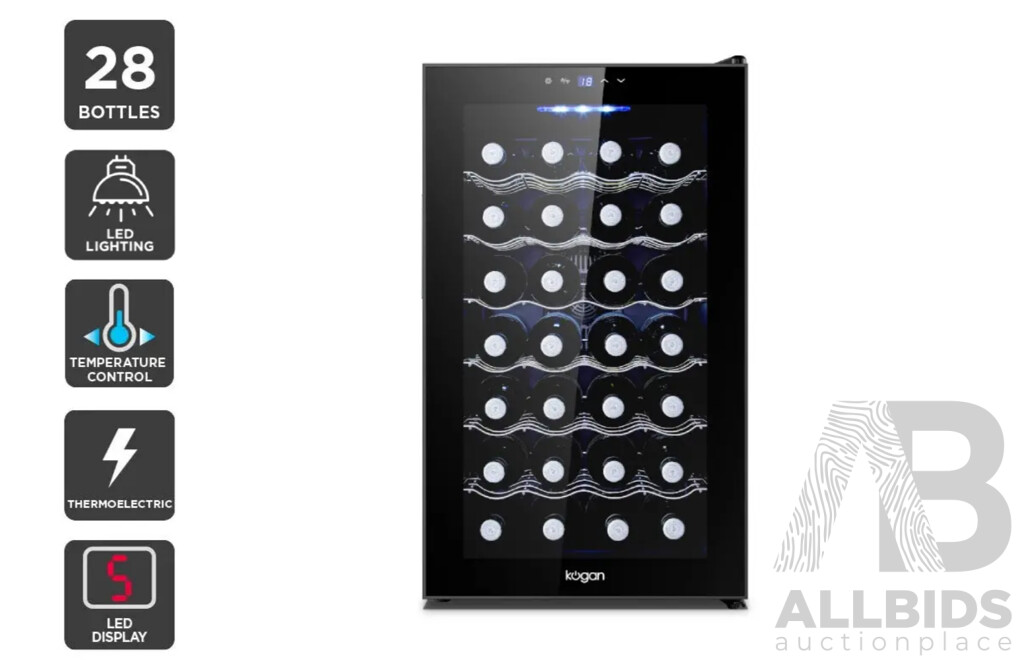 Kogan 28 Bottle Thermoelectric Wine Cooler - ORP $229.00