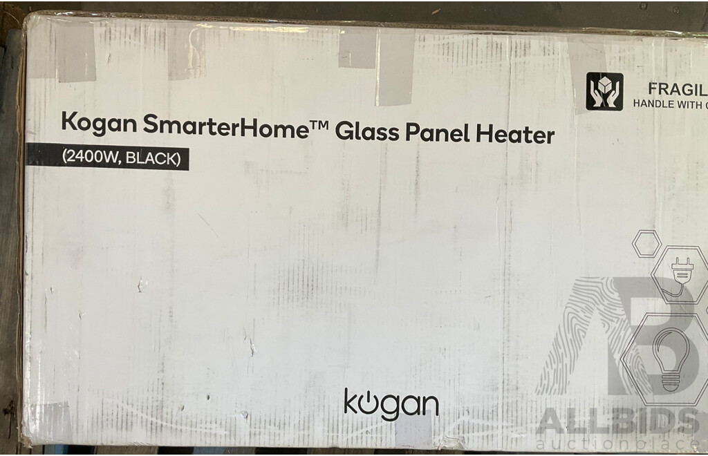 KOGAN SmarterHome Glass Panel Heater (Black) - ORP $179.00