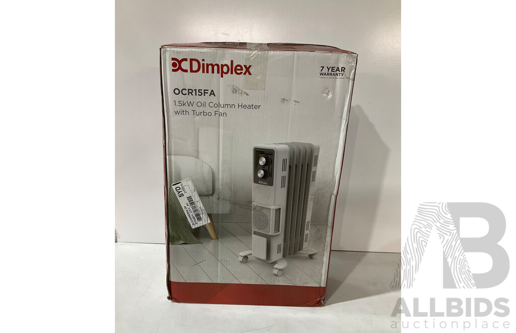 DIMPLEX (OCR15FA) 15kW Oil Column Heater With Turbo Fan - ORP $159.99