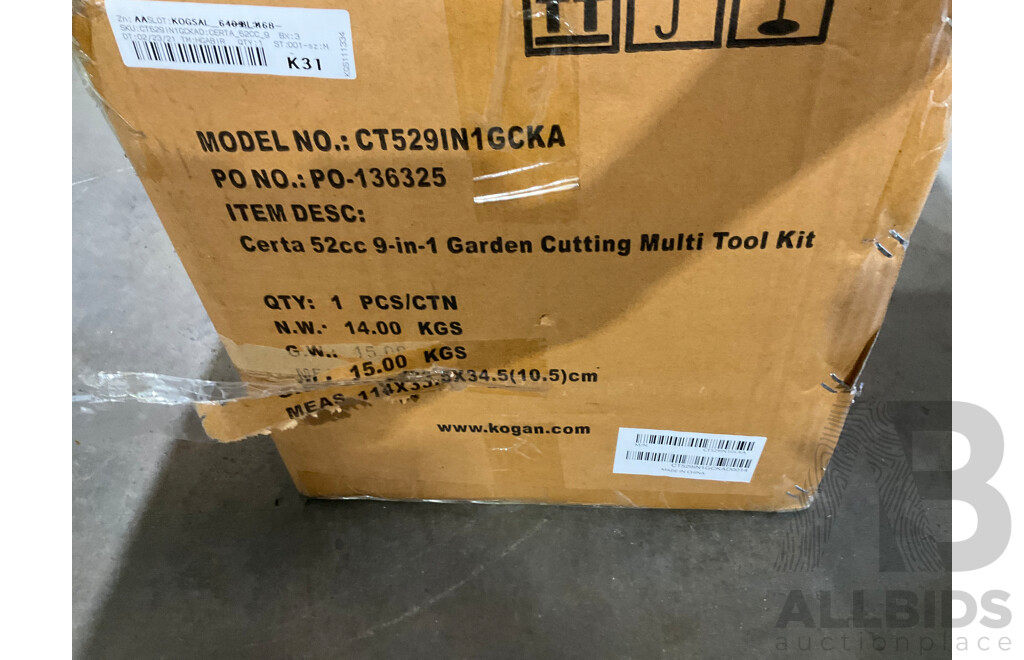CERTA 52cc 9 in 1 Garden Cutting Multi Tool Kit  - ORP $299.00