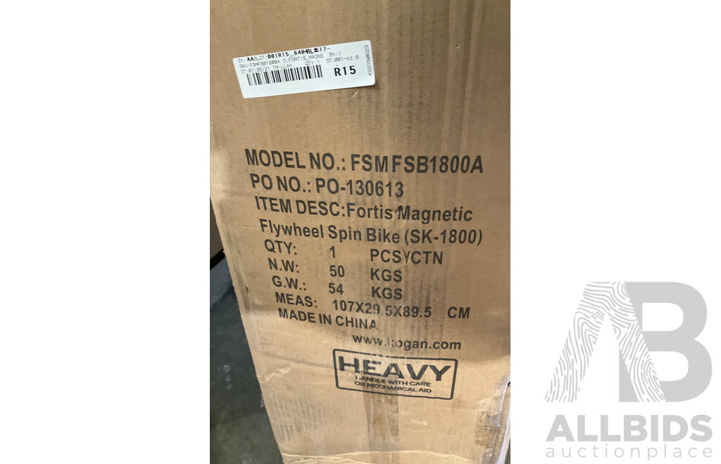 FORTIS Magnetic Flywheel Spin Bike (SK-1800) - ORP $329.00