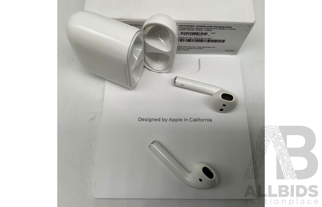 APPLE (MV7N2ZM/A) AirPods With Charging Case [2nd Gen]- ORP  $189