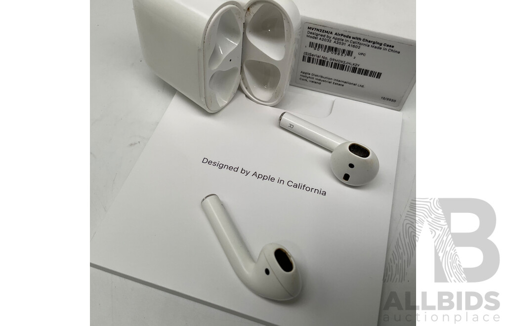 APPLE (MV7N2ZM/A) AirPods With Charging Case [2nd Gen]- ORP  $189