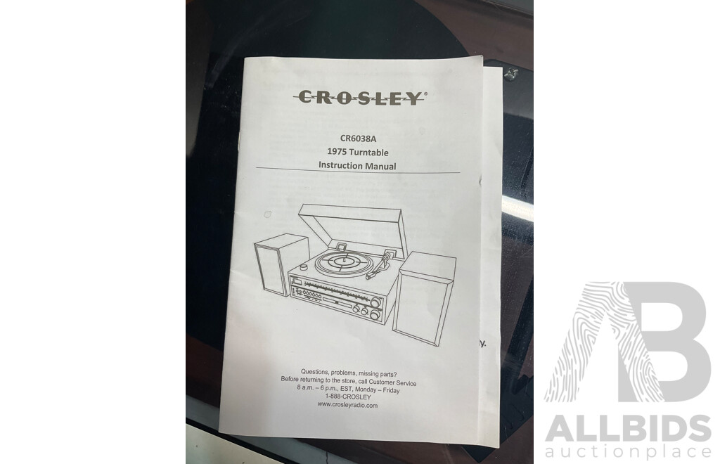 CROSLEY Vinyl Record Player 1975T Turntable Entertainment System - Estimated ORP $389.90