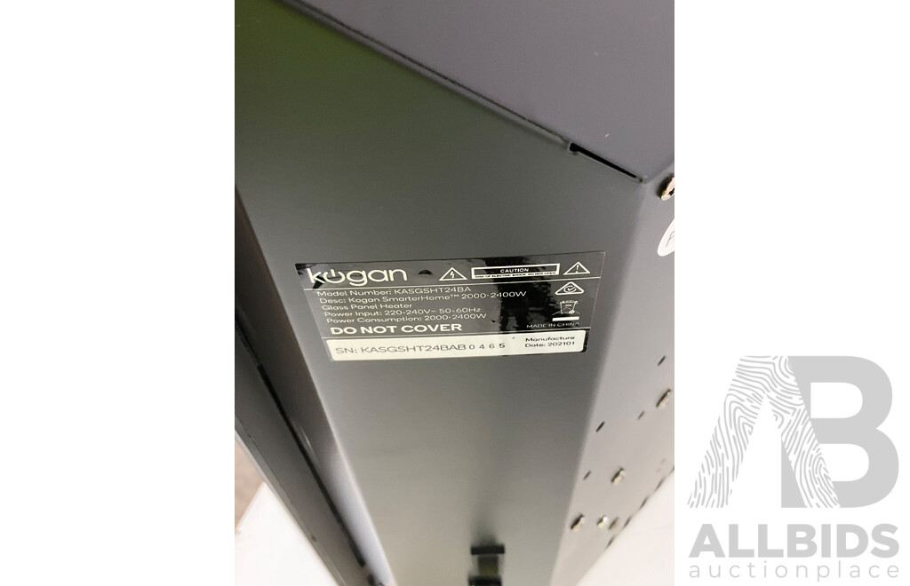 KOGAN SmarterHome Glass Panel Heater 2400w Black - Total ORP $299.99