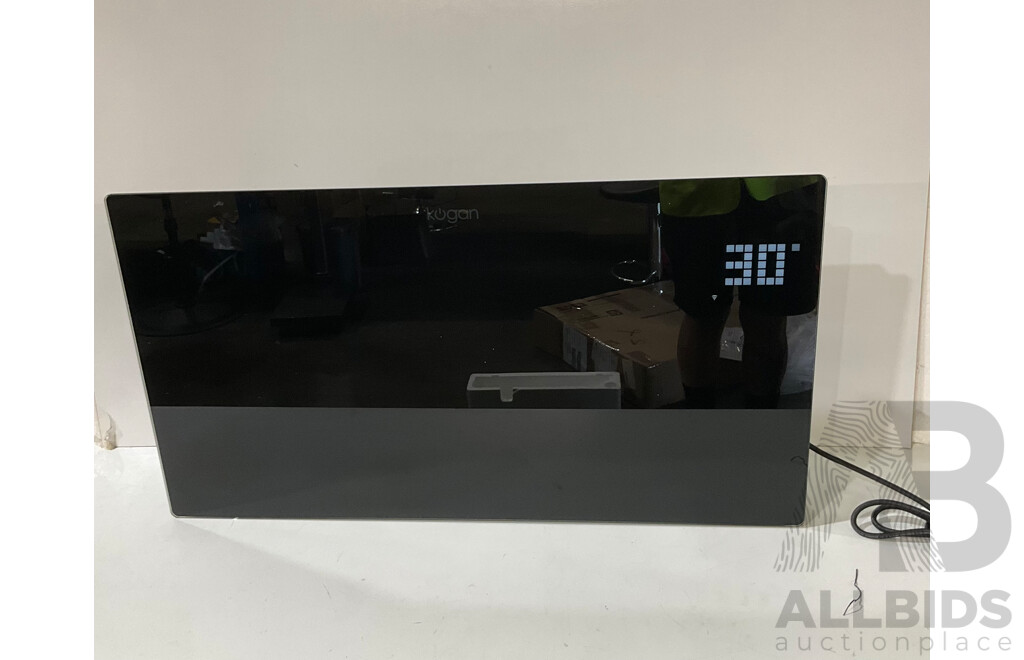 KOGAN SmarterHome Glass Panel Heater 2400w Black - Total ORP $299.99