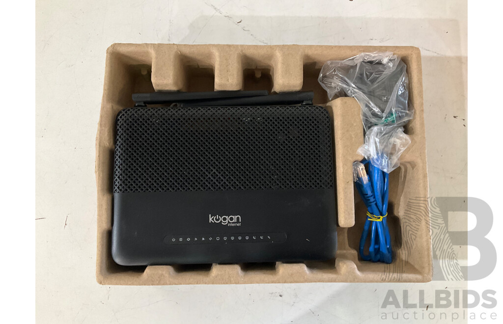 KOGAN 2.1Ch 80W Dolby Soundbar With Built-in Subwoofer & KOGAN (KMVR500V) Internet Wireless Modem & Router - ORP $219.99