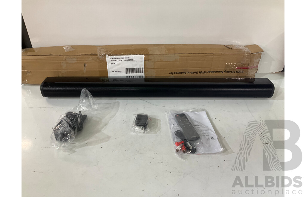 KOGAN 2.1Ch 80W Dolby Soundbar With Built-in Subwoofer & KOGAN (KMVR500V) Internet Wireless Modem & Router - ORP $219.99