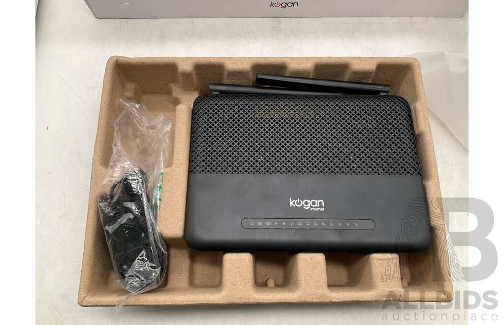 KOGAN SmarterHome White LED Ceiling Light, KOGAN Internet Wireless Modem & Router & KOGAN Bluetooth Portable Keyboard - Lot of 3 - Total ORP $174.99