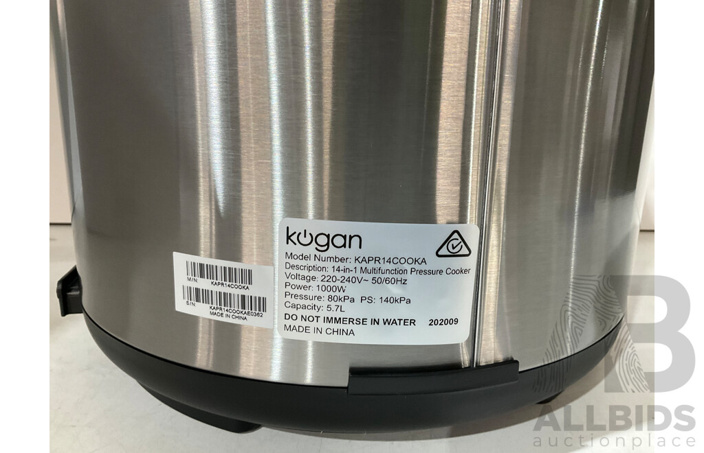 KOGAN Espresso Coffee Machine &14 in 1 Pressure Cooker - ORP $199.00