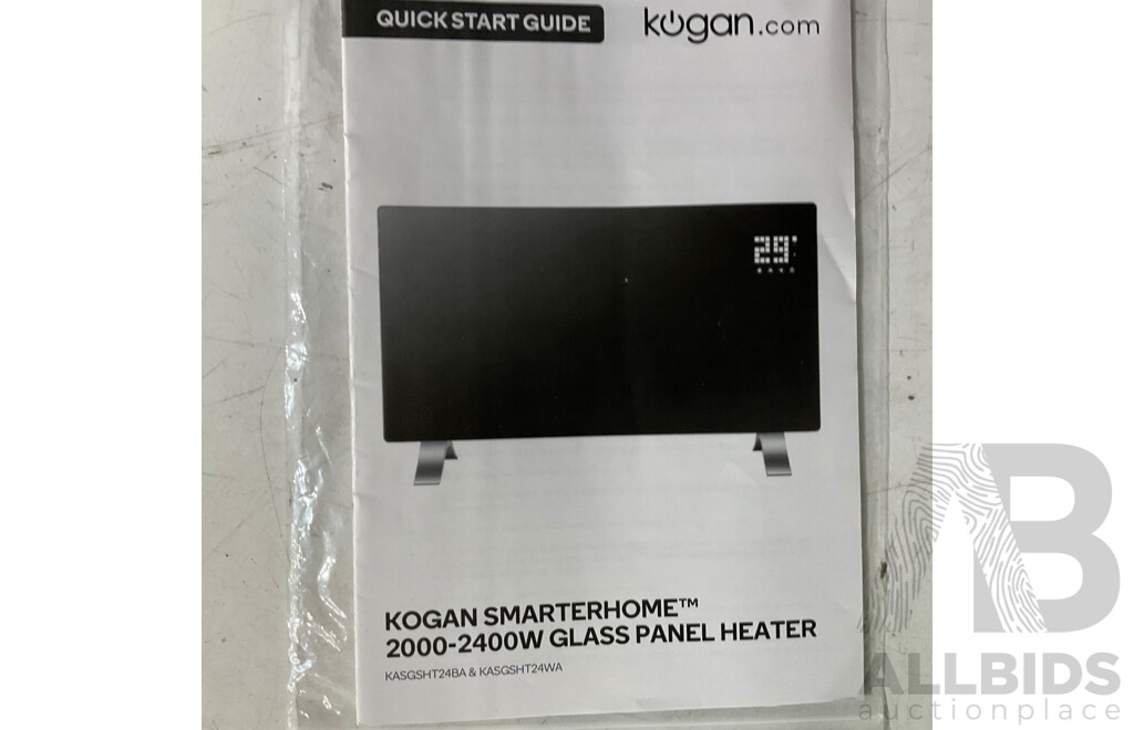 KOGAN Smarterhome Glass Panel Heater 2000-2400W - ORP $179.00