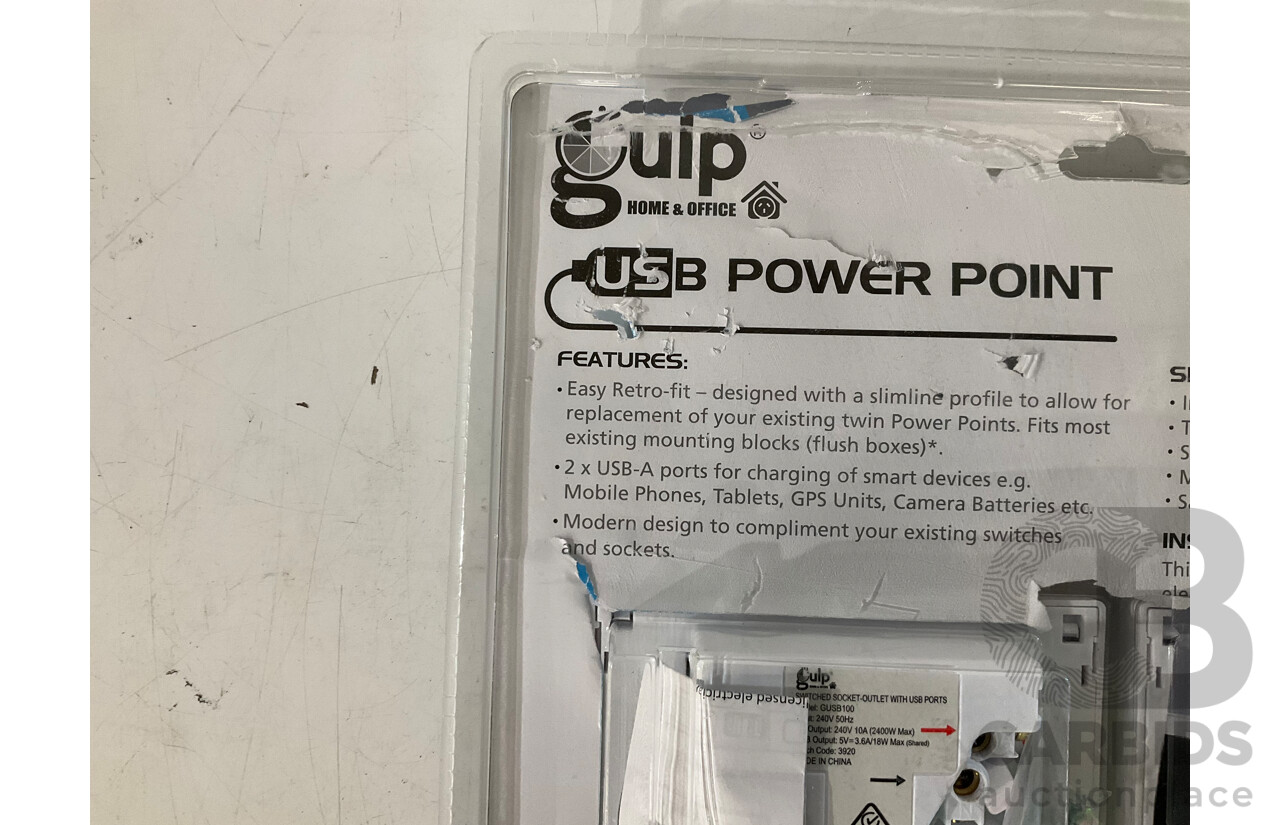 SHELL Portable Power Jump Starter, DURACELL Batteries & GULP 2pcs USB Power Point - LOT of 3 - ESTIMATED ORP $180