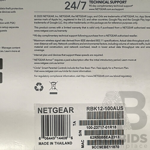 NETGEAR (RBK12) Orbi AC1200 Mesh System - ORP $299.00