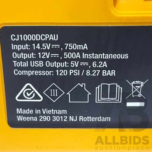 CAT (CJ1000DCPAU) Jumpstarter & Air Compressor - ORP $144.99