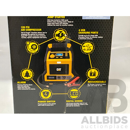 CAT (CJ1000DCPAU) Jumpstarter & Air Compressor - ORP $144.99