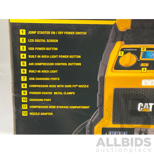 CAT (CJ1000DCPAU) Jumpstarter & Air Compressor - ORP $144.99