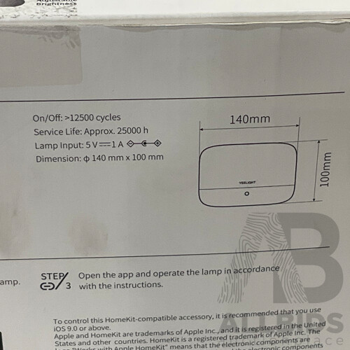 DC DIMPLEX (DCPF40G) High Velocity Pedestal Fan & YEELIGHT (YLCT01YL) LED Smart Lamp D2 - Lot of 2 - Total ORP $199.98