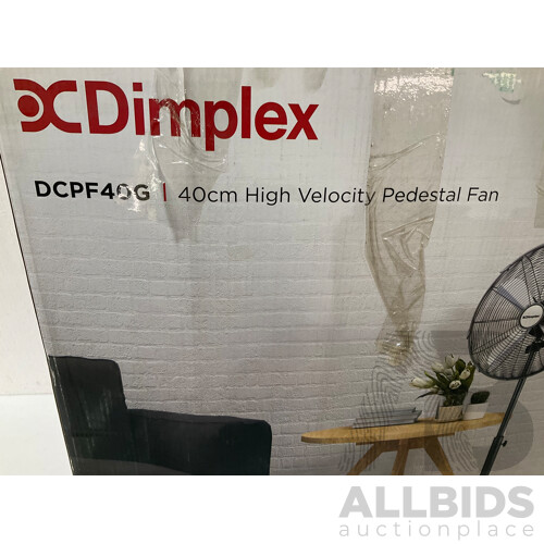 DC DIMPLEX (DCPF40G) High Velocity Pedestal Fan & YEELIGHT (YLCT01YL) LED Smart Lamp D2 - Lot of 2 - Total ORP $199.98
