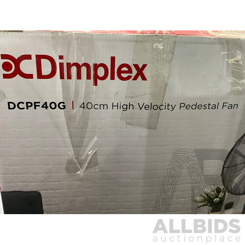 DC DIMPLEX (DCPF40G) High Velocity Pedestal Fan & YEELIGHT (YLCT01YL) LED Smart Lamp D2 - Lot of 2 - Total ORP $199.98