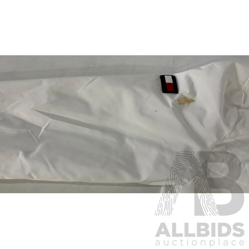 TOMMY HILFIGER Women's Spray Jacket (White - Size XS) - 90 DEGREE (AW70793) Women's Yoga Tights X 4 (Size XS)  & Assorted Women's Clothing - Lot of 8 -  Estimated Total ORP $550.00