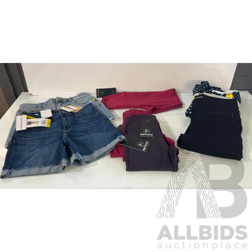 BETTINA LIANO (YG077601CO) Tanya Denim Shorts (Size 8) - CALVIN KLEIN JEANS Denim Shorts (Size 10) & Assorted Womens Clothing - Lot of 8 - Estimated ORP $500.00