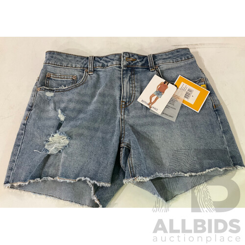 BETTINA LIANO (YG077601CO) Tanya Denim Shorts (Size 8) - CALVIN KLEIN JEANS Denim Shorts (Size 10) & Assorted Womens Clothing - Lot of 8 - Estimated ORP $500.00