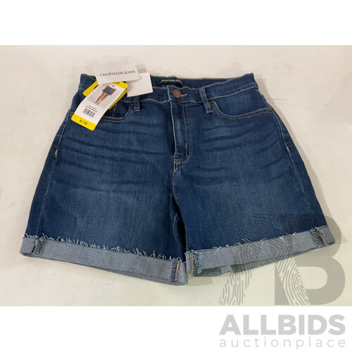 BETTINA LIANO (YG077601CO) Tanya Denim Shorts (Size 8) - CALVIN KLEIN JEANS Denim Shorts (Size 10) & Assorted Womens Clothing - Lot of 8 - Estimated ORP $500.00