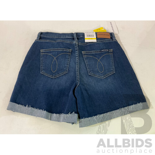 BETTINA LIANO (YG077601CO) Tanya Denim Shorts (Size 8) - CALVIN KLEIN JEANS Denim Shorts (Size 10) &  Assorted Womens Clothing - Lot of 8 - Estimated ORP $500.00