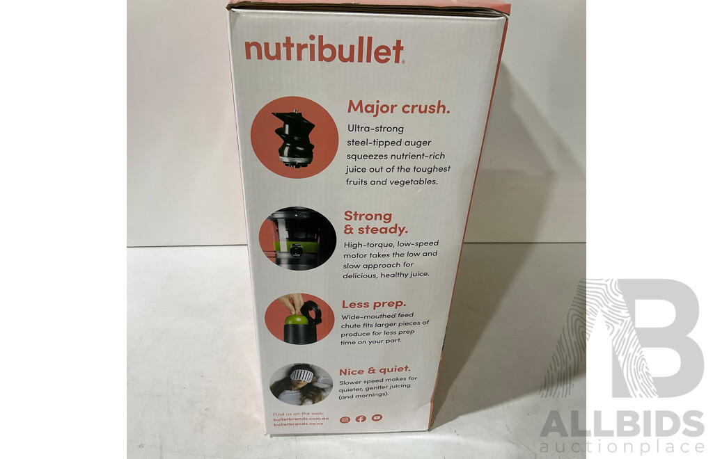 NUTRIBULLET (NBJ07300) Slow Juicer - ORP $379.00