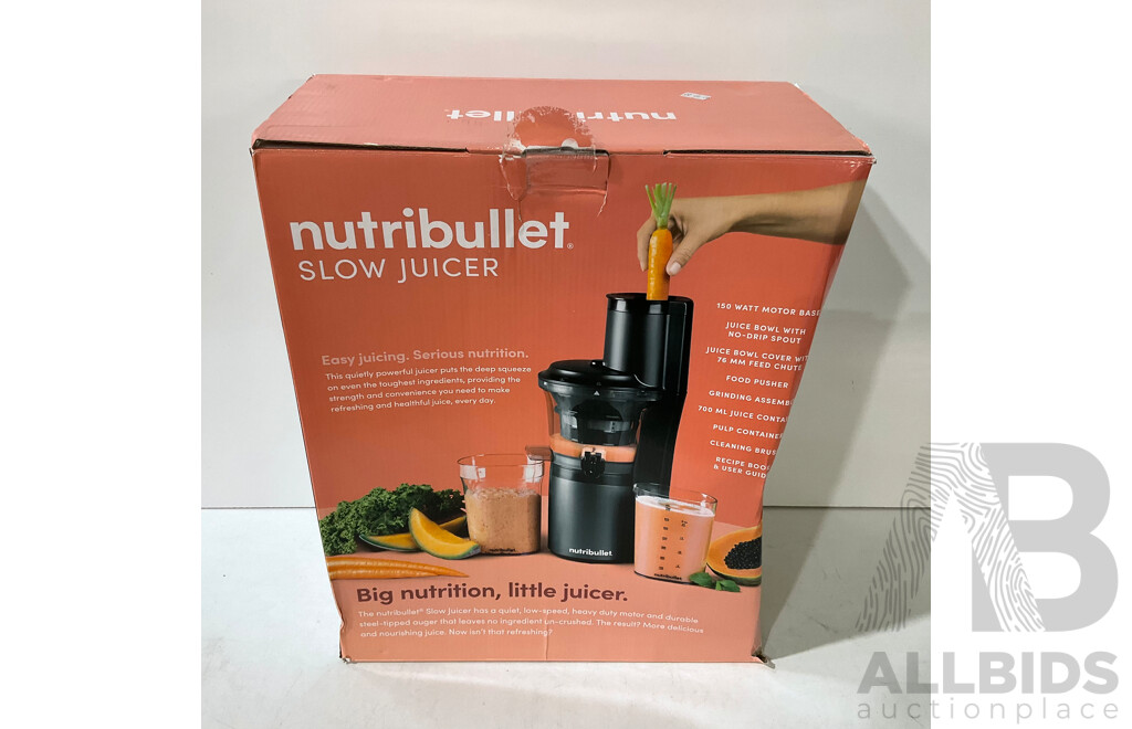 NUTRIBULLET (NBJ07300) Slow Juicer - ORP $379.00