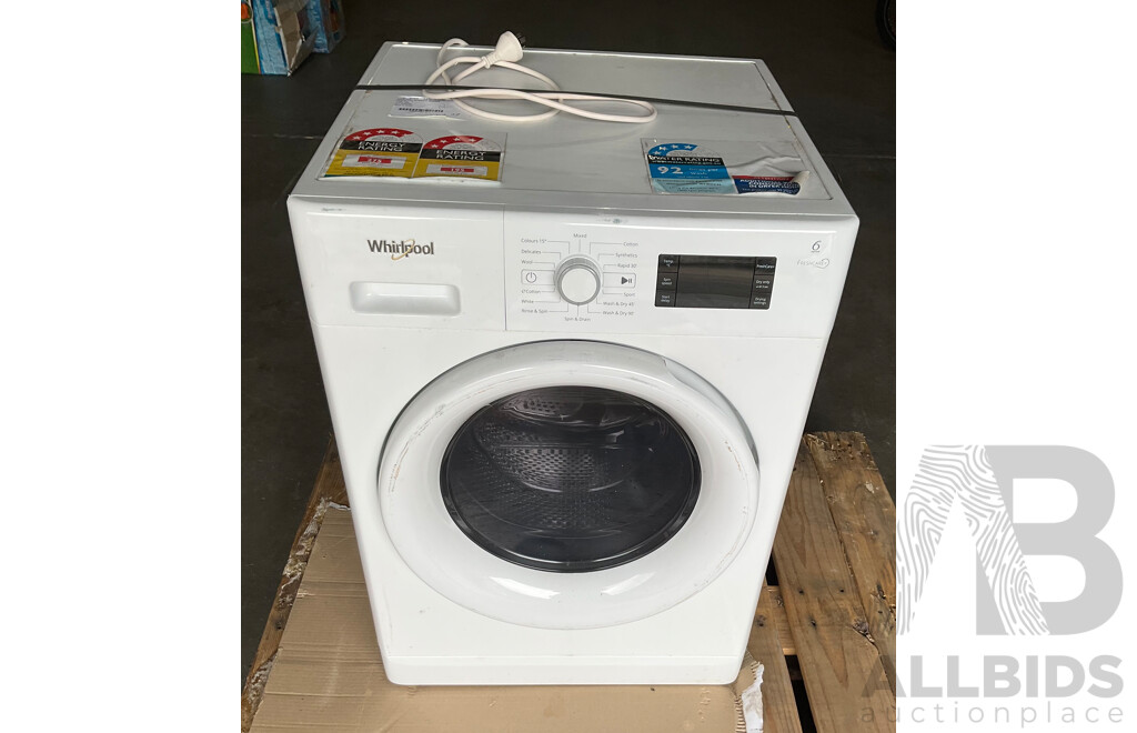 WHIRLPOOL (WFWDC96) 9KG WASHER & 6KG DRYER COMBO - Total ORP $1149.98