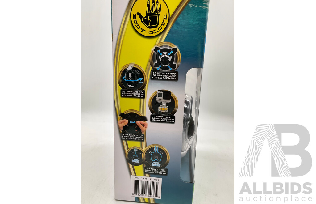 ECOXGEAR (GDI-EXRPL201) Portable Speaker Eco Roam 20+, BODYGLOVE Full Face Snorkel Mask - LOT of 2 - ESTIMATED ORP $170