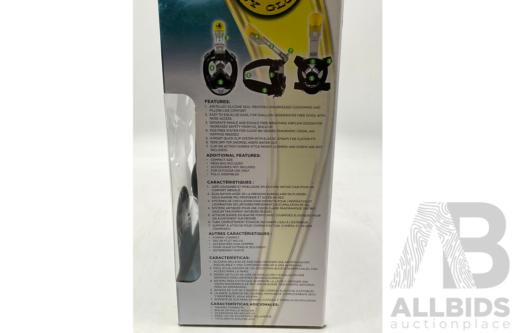 ECOXGEAR (GDI-EXRPL201) Portable Speaker Eco Roam 20+, BODYGLOVE Full Face Snorkel Mask - LOT of 2 - ESTIMATED ORP $170
