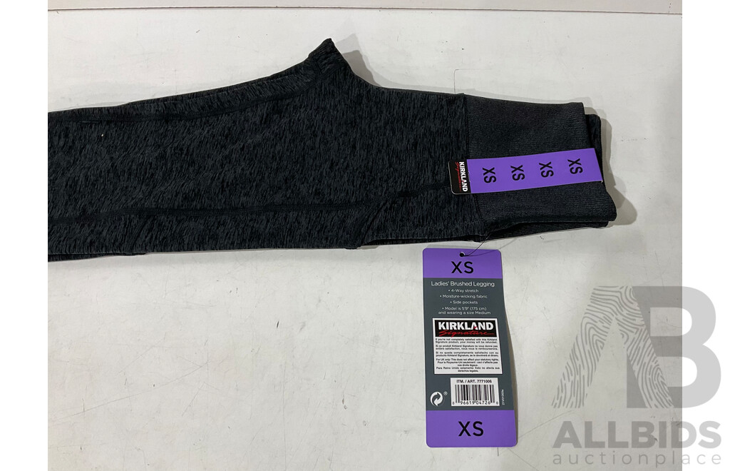 CALVIN KLEIN (107375) Sorona Aura White Women's Puffa Jacket (Size M) - 32 Degrees Heat Sweatshirt (Size L - Black) & Leggings - Lot of 3 - Estimated Total ORP $200.00