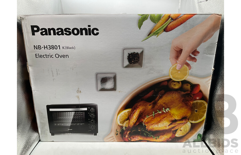 PANASONIC (NB-H3801KST) 38L Electric Benchtop Oven With Rotisserie - ORP $389.00