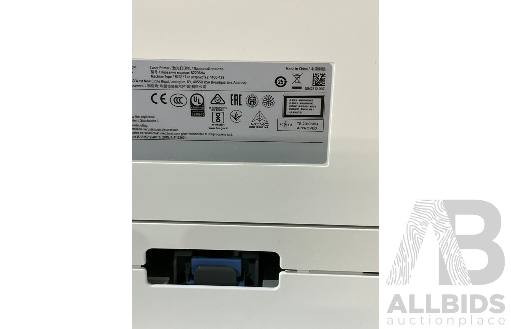 LEXMARK (B2236dw) 34ppm Single Function Wireless Mono Laser Printer - ORP $227.59