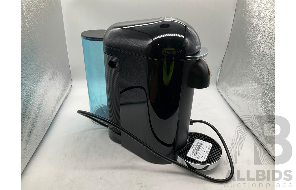 BREVILLE (BNV420BLK) Nespresso Vertuo Plus Deluxe Black Coffee Machine - ORP $279.00