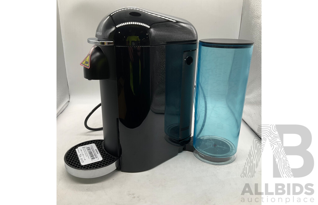 BREVILLE (BNV420BLK) Nespresso Vertuo Plus Deluxe Black Coffee Machine - ORP $279.00