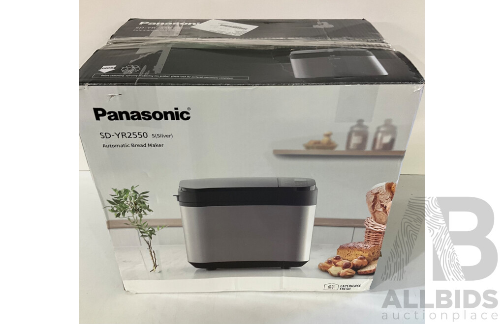 PANASONIC (SD-YR2550) Stainless Steel Bread Maker - Total ORP $329.00