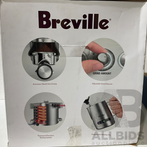 BREVILLE (BES875BSS) Express Coffee Machine, ROYAL DOULTON Pacific Mint Mugs - Lot of 2 - Total ORP $709.00  