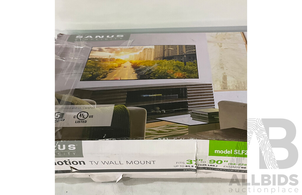 SANUS (SLF226-B2)  Simplicity TV Wall Mount - Total ORP $189.99