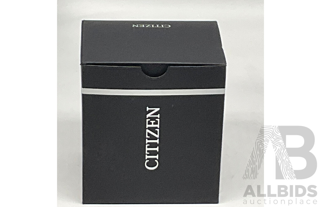 CITIZEN (NH8390-20L) C7 Series 40MM Hardened Mineral Glass Automatic Blue Faced Watch With Black Leather Strap ORP $475.00