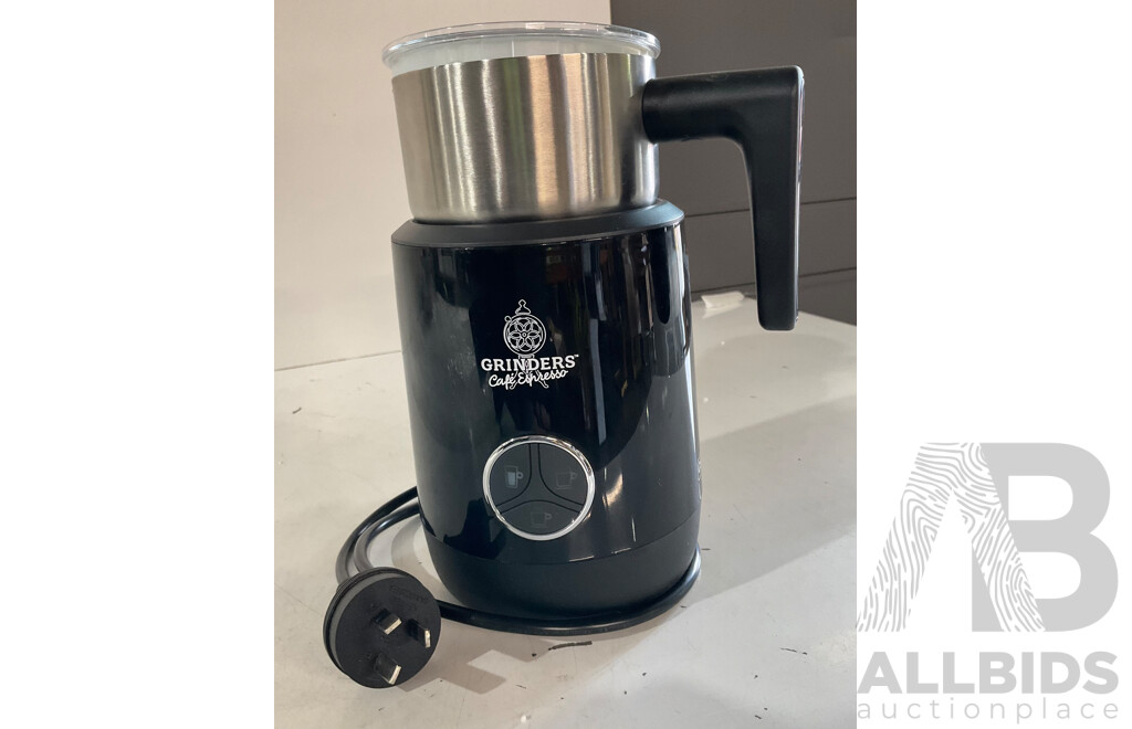 SWISSMAR Raclette Party Grill & OTTLITE Executive LED Sanitizing Lamp (Black) & GRINDERS Milk Frother & Morphy Richards  Portable Garment Steamer - Lot of 4 - Estimated Total ORP $329.99