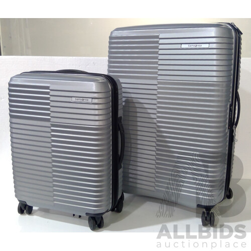 Samsonite (682826) STACKIT Hardside Luggage Set 2 Piece (Silver) -  ORP $299.99