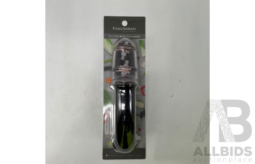 SAVANNAH 19cm Duo Roll Knife Sharpener - LOT of 60 - Estimated Total ORP $1000
