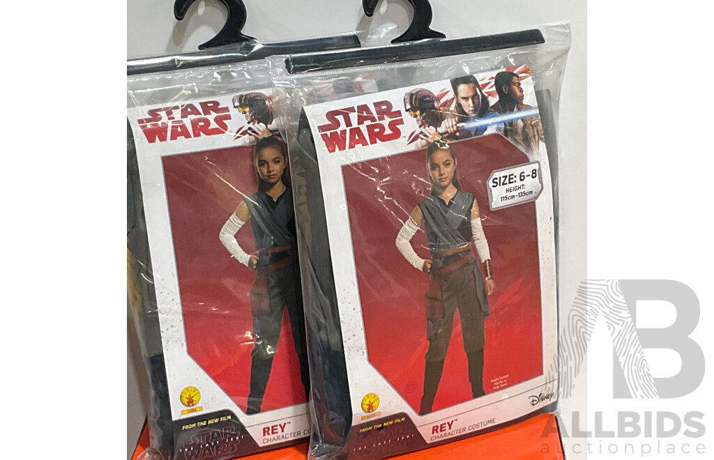 INTEX Sand and Summer Shimmering Gold Pool Lounger (X2) STAR WARS (REY) Character Costume (X2) and Assorted Items- Lot of 8 - ORP $349.99