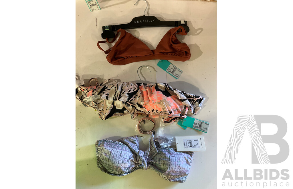 SEAFOLLY, MILEA Women's Swimwear (SIZE S/10) - Lot of 13 -  Estimated Total ORP $1000.00